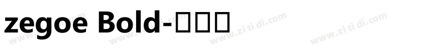 zegoe Bold字体转换